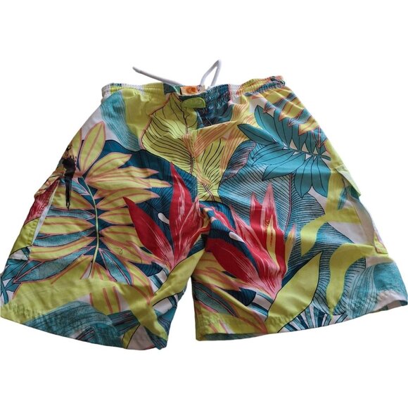 Sundek Tropical Print Board Shorts Mens Medium Yelow - Picture 2 of 7